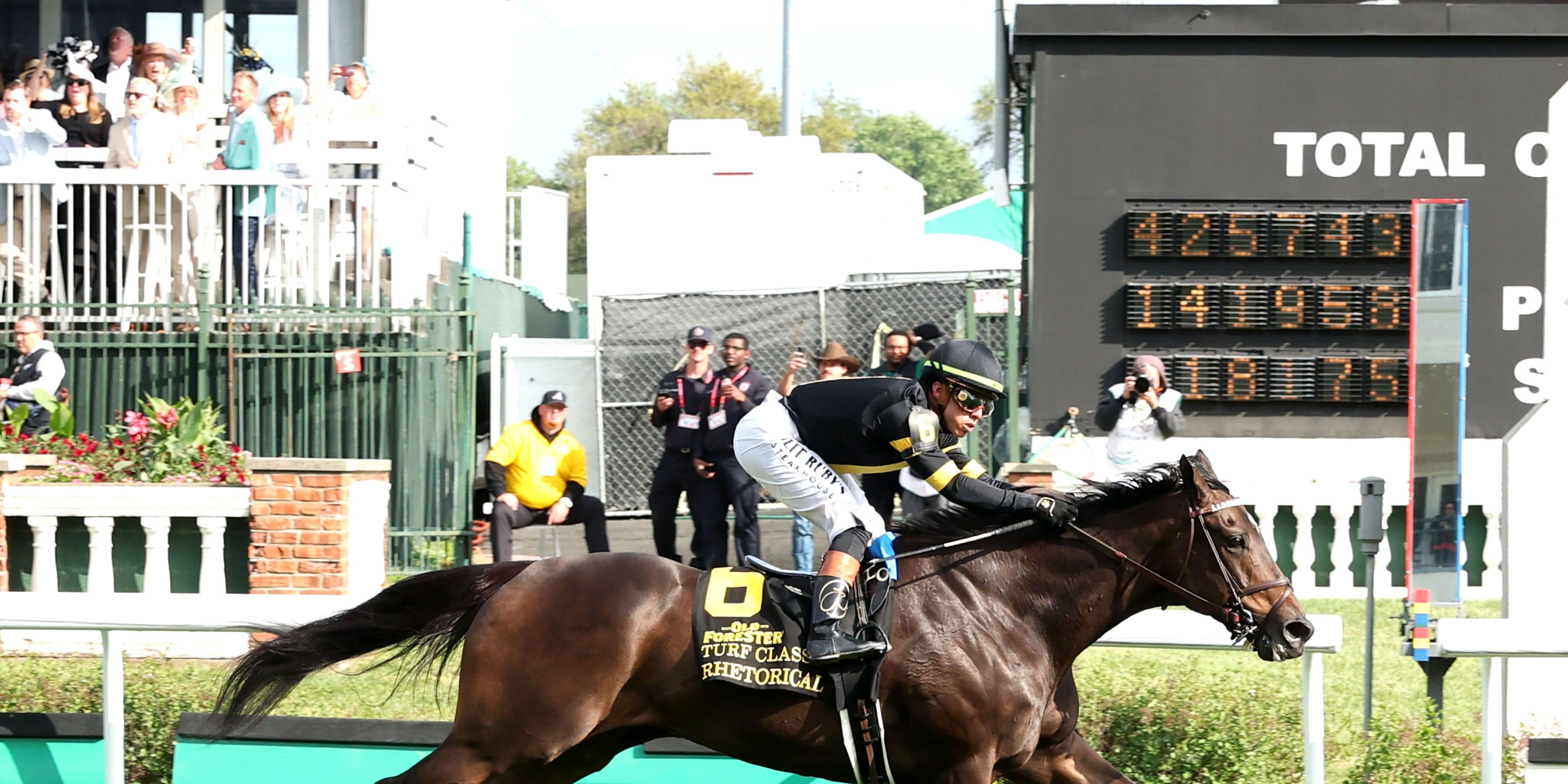Rhetorical lowered Lure's stakes record in the Turf Classic (G1)