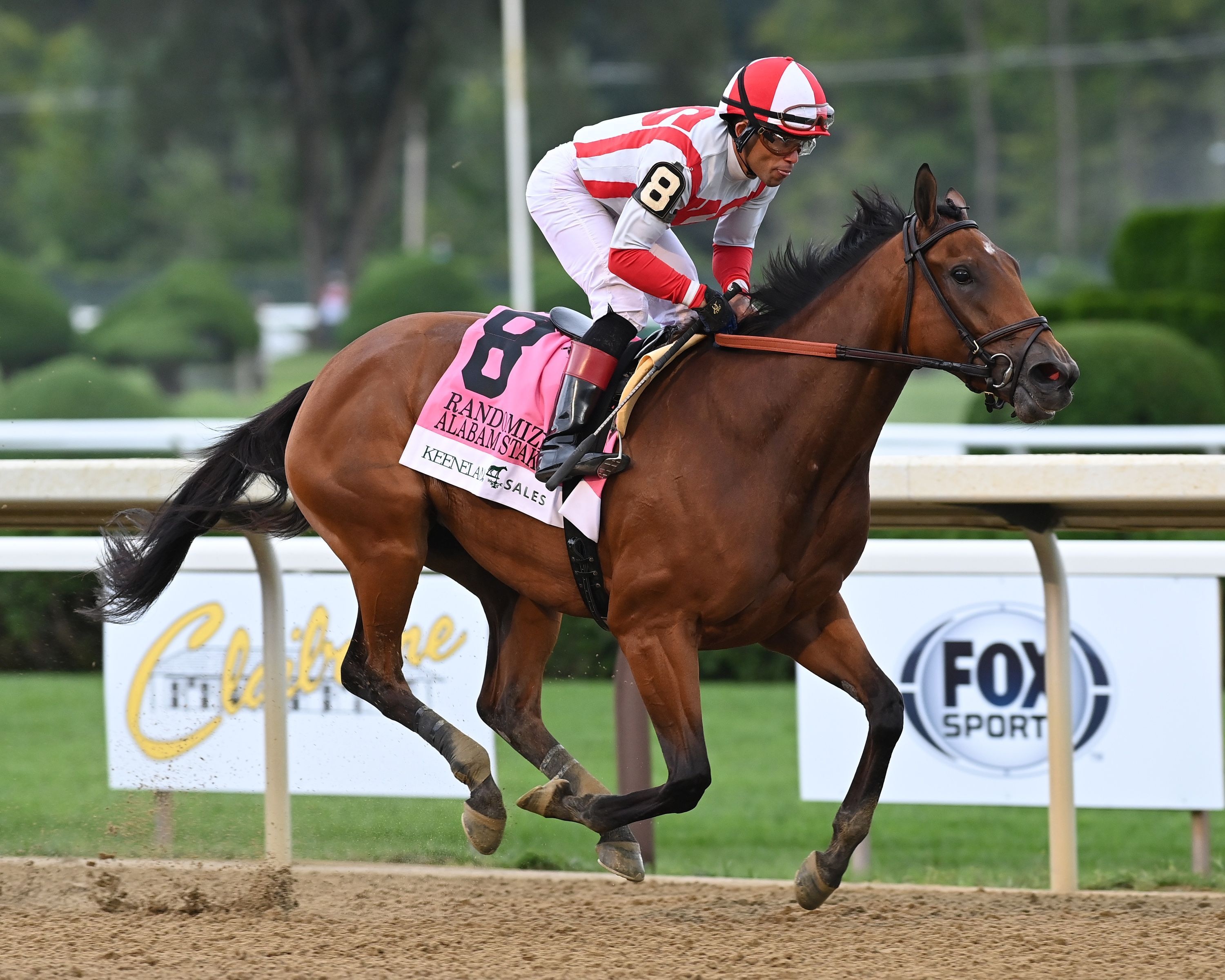 Randomized carried her speed 1 1/4 miles in the Alabama (Photo by Coglianese Photos)