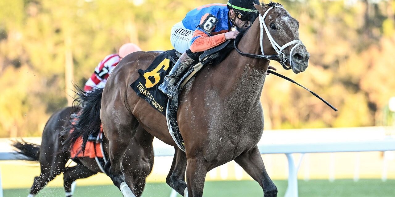 Renegade wins the Sam F. Davis Stakes at Tampa Bay Downs.