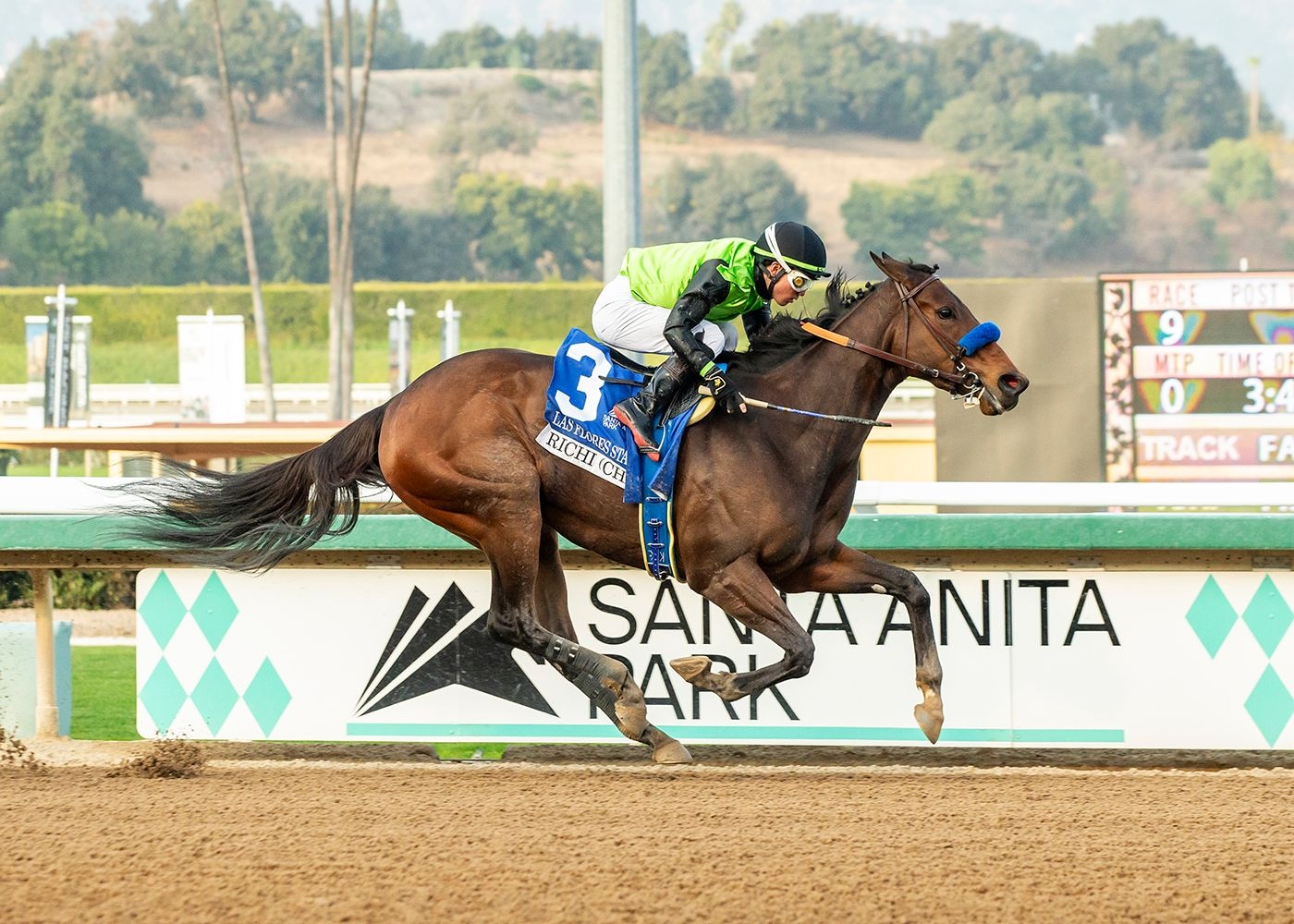 Richi wins the Las Flores Stakes at Santa Anita.