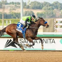 Richi wins the Las Flores Stakes at Santa Anita.