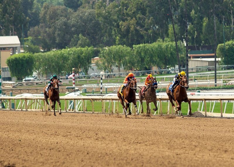 Racing at Santa Anita