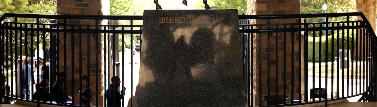 Keeneland scenics of the Breeders' Cup Statue.