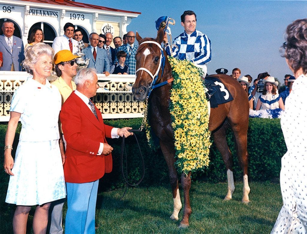Secretariat 1973 Preakness Stakes (Photo by Jim McCue/Maryland Jockey Club)