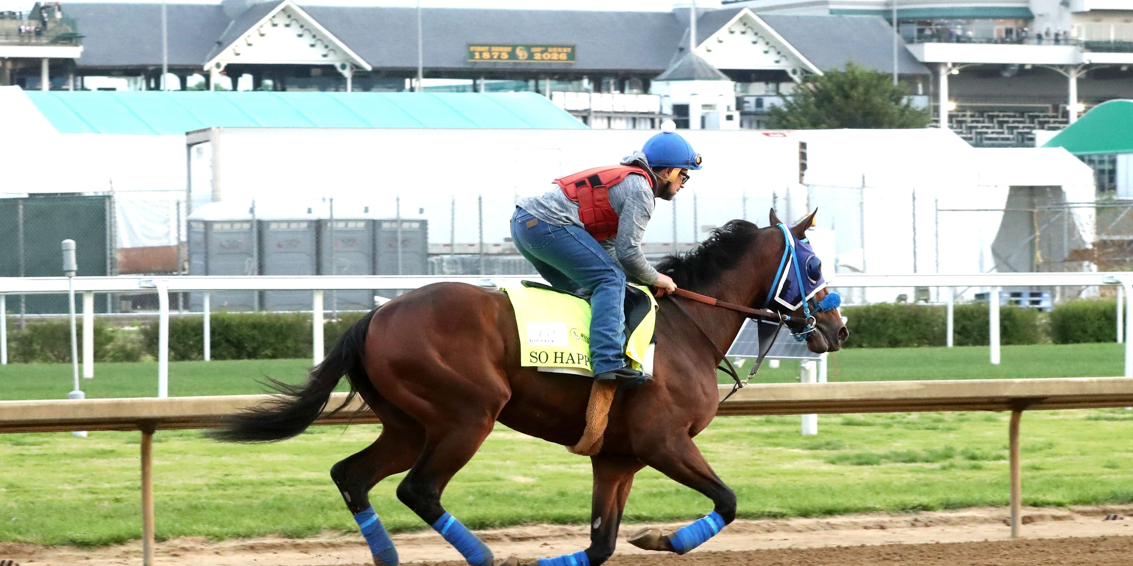 Kentucky Derby contender So Happy gallops at Churchill Downs