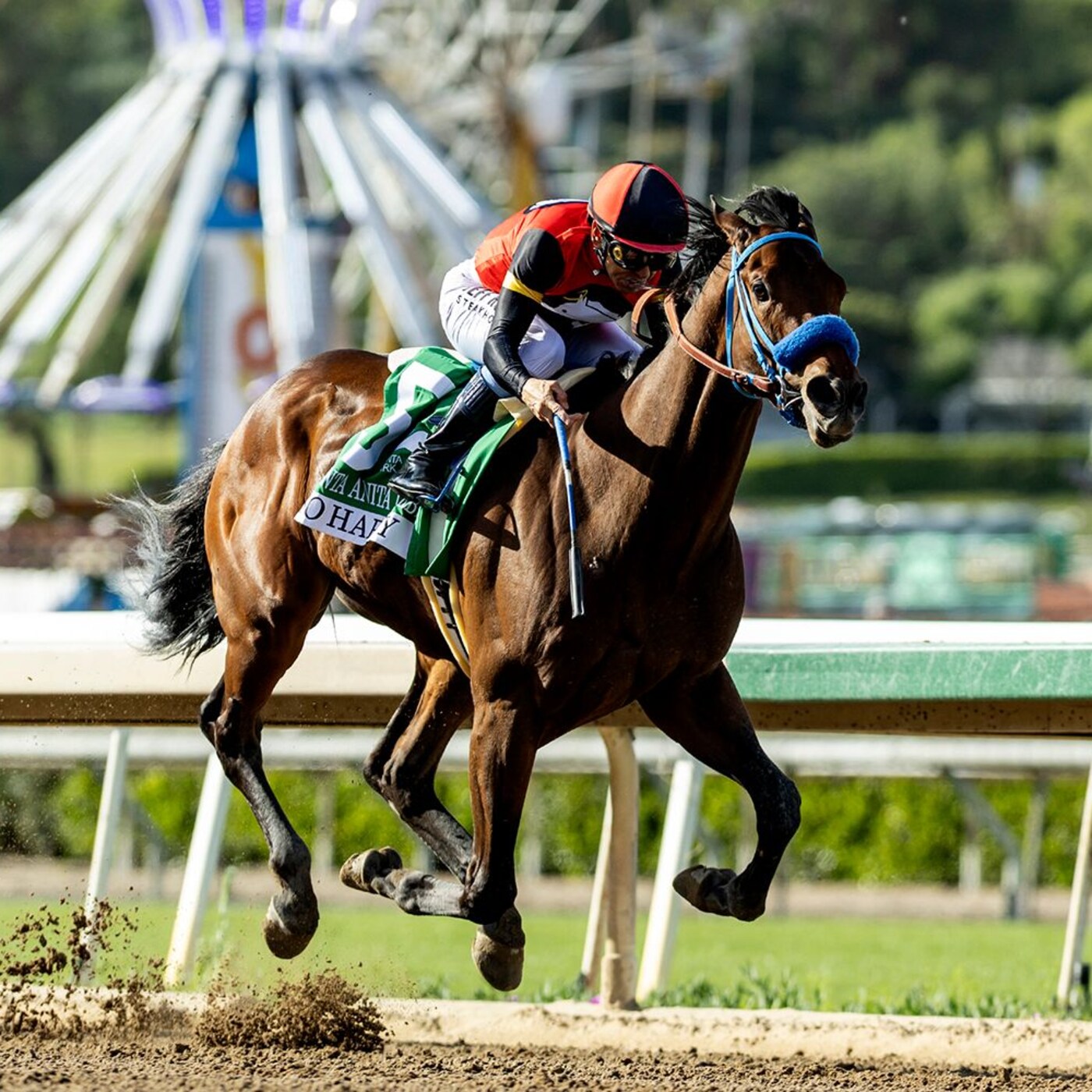 So Happy wins the Santa Anita Derby at Santa Anita.