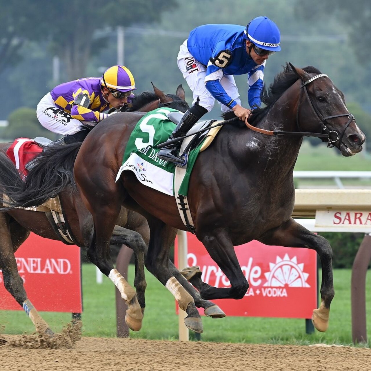 Sovereignty wins the 2025 Jim Dandy at Saratoga.
