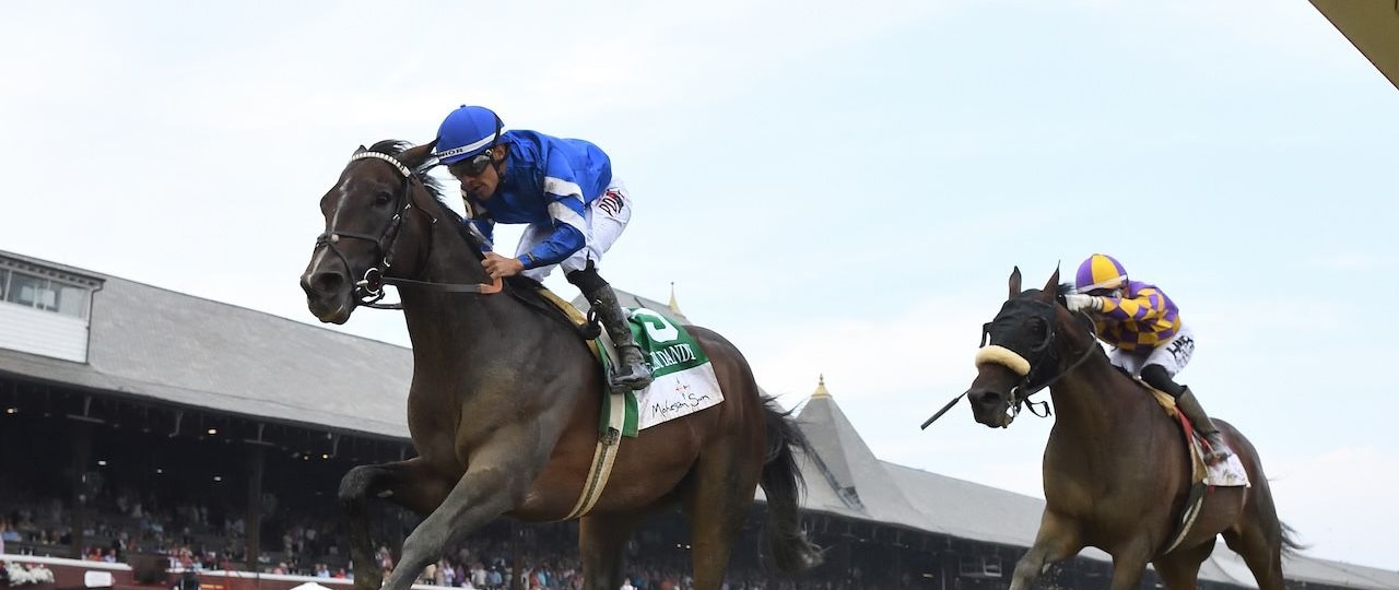 Sovereignty wins the 2025 Jim Dandy at Saratoga.