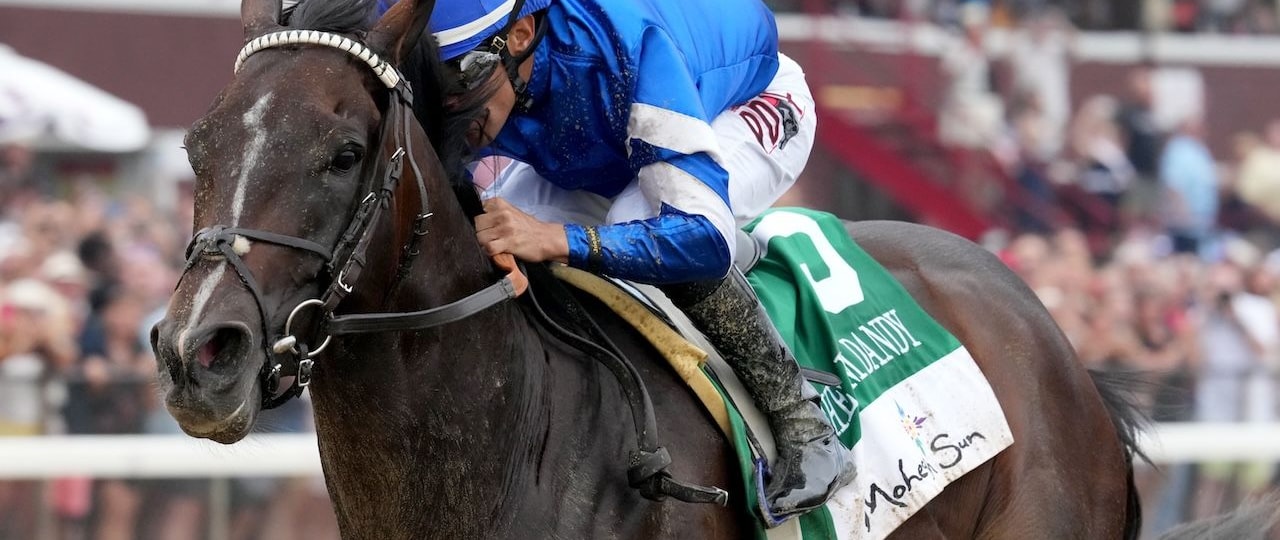 Sovereignty wins the 2025 Jim Dandy at Saratoga.