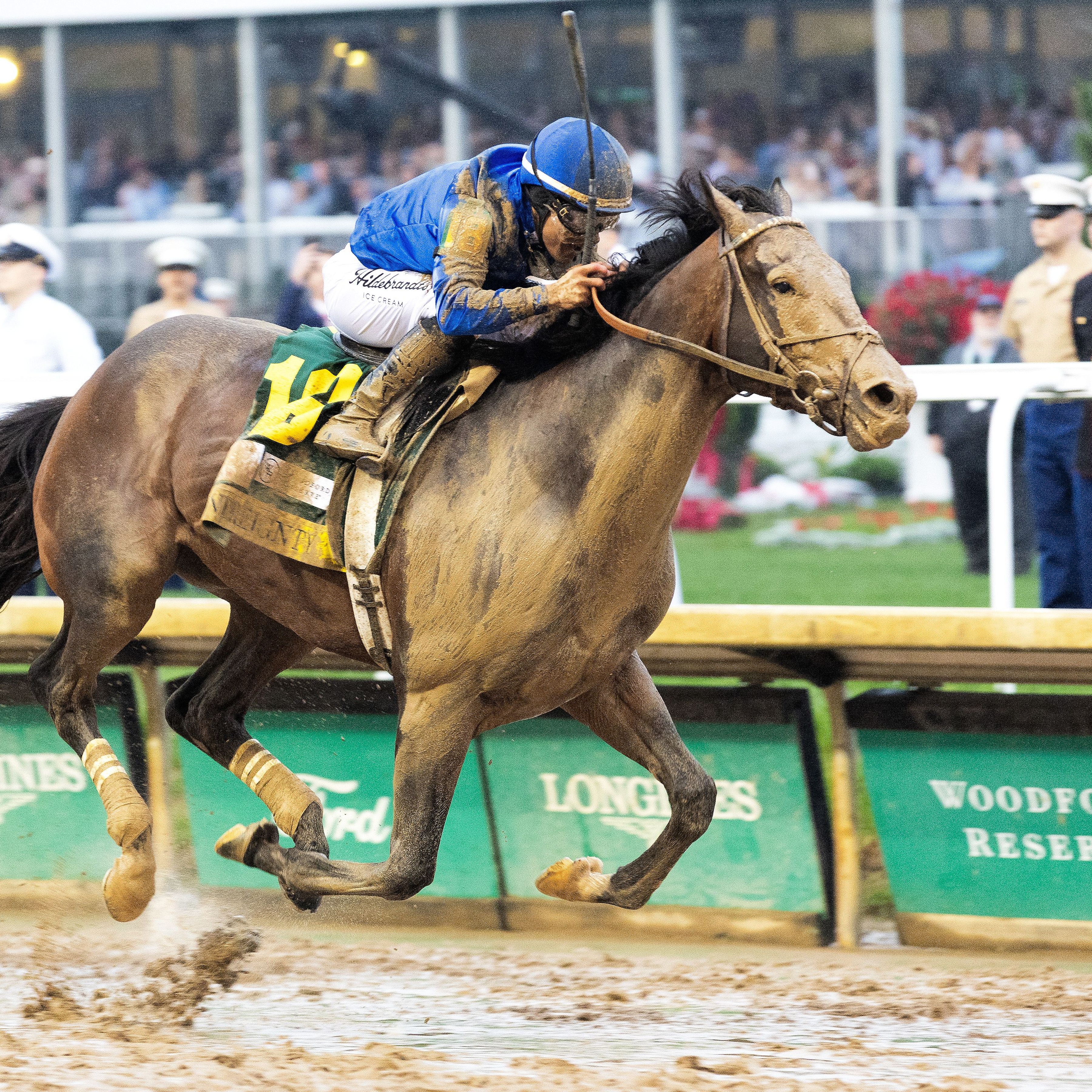 Sovereignty wins the 2025 Kentucky Derby at Churchill Downs.
