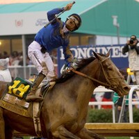 Sovereignty wins the 2025 Kentucky Derby at Churchill Downs.