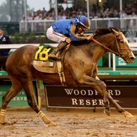 Sovereignty wins the 2025 Kentucky Derby at Churchill Downs.