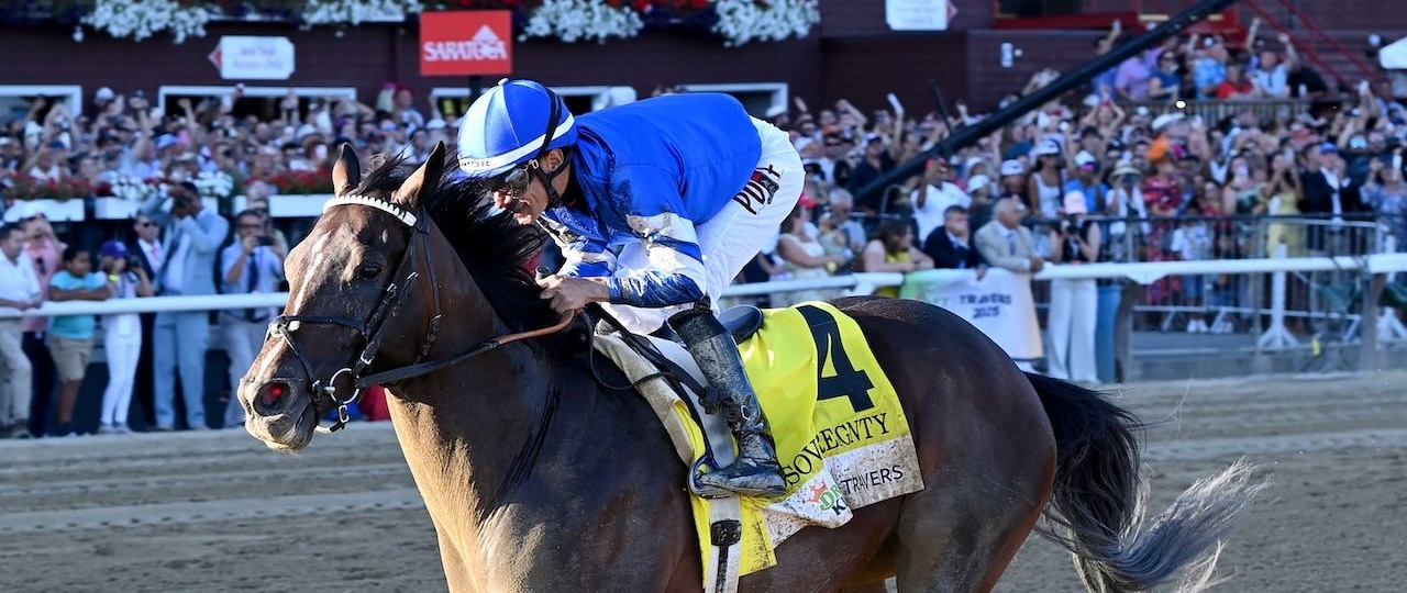 Sovereignty wins the Travers at Saratoga.