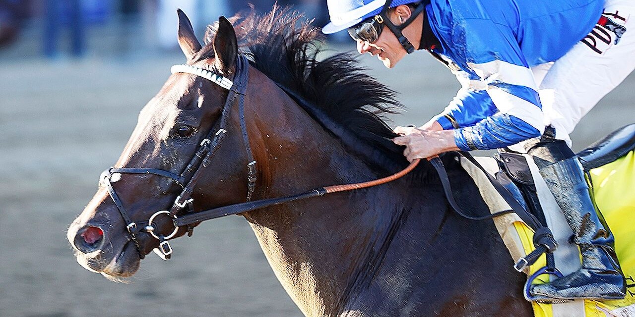 Sovereignty wins the Travers at Saratoga.