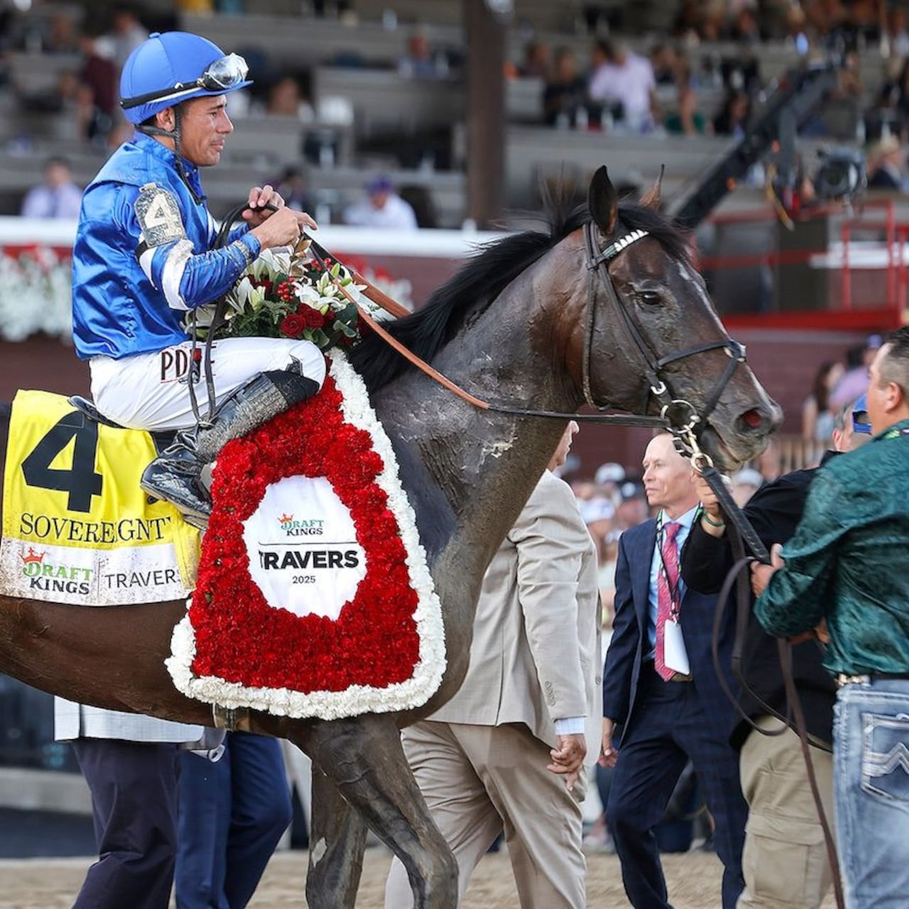 Sovereignty wins the Travers at Saratoga.