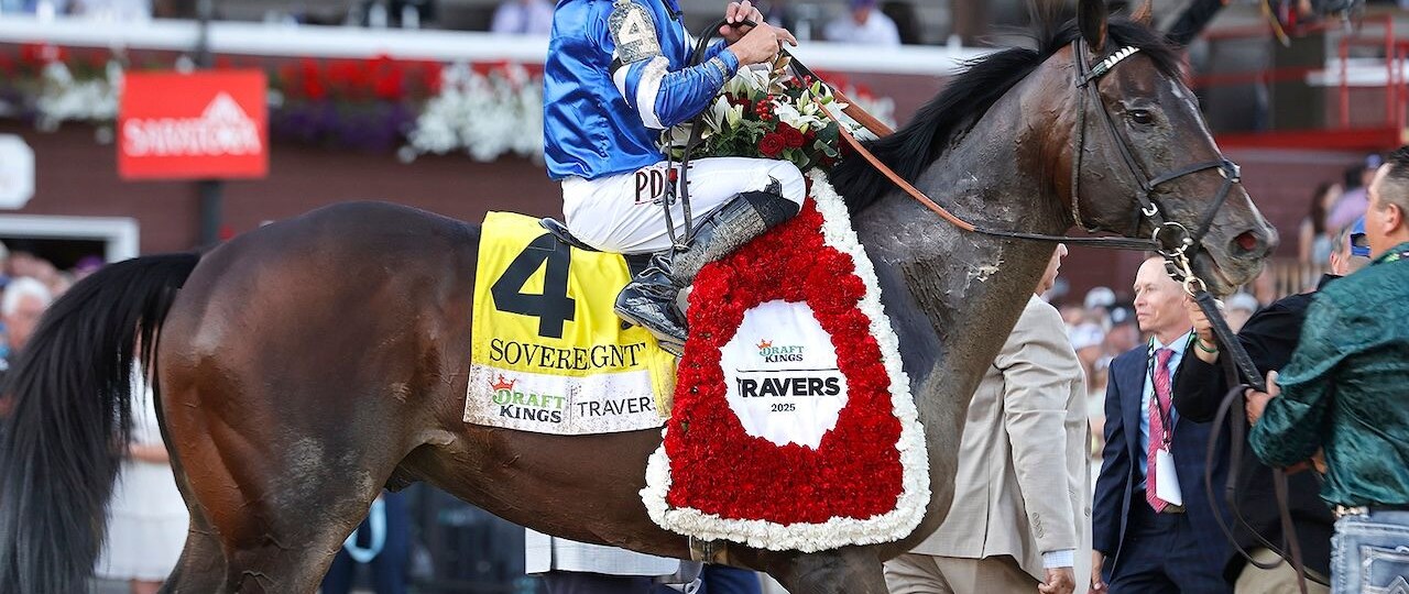 Sovereignty wins the Travers at Saratoga.