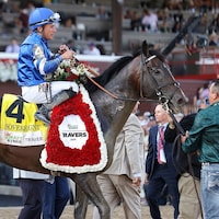 Sovereignty wins the Travers at Saratoga.