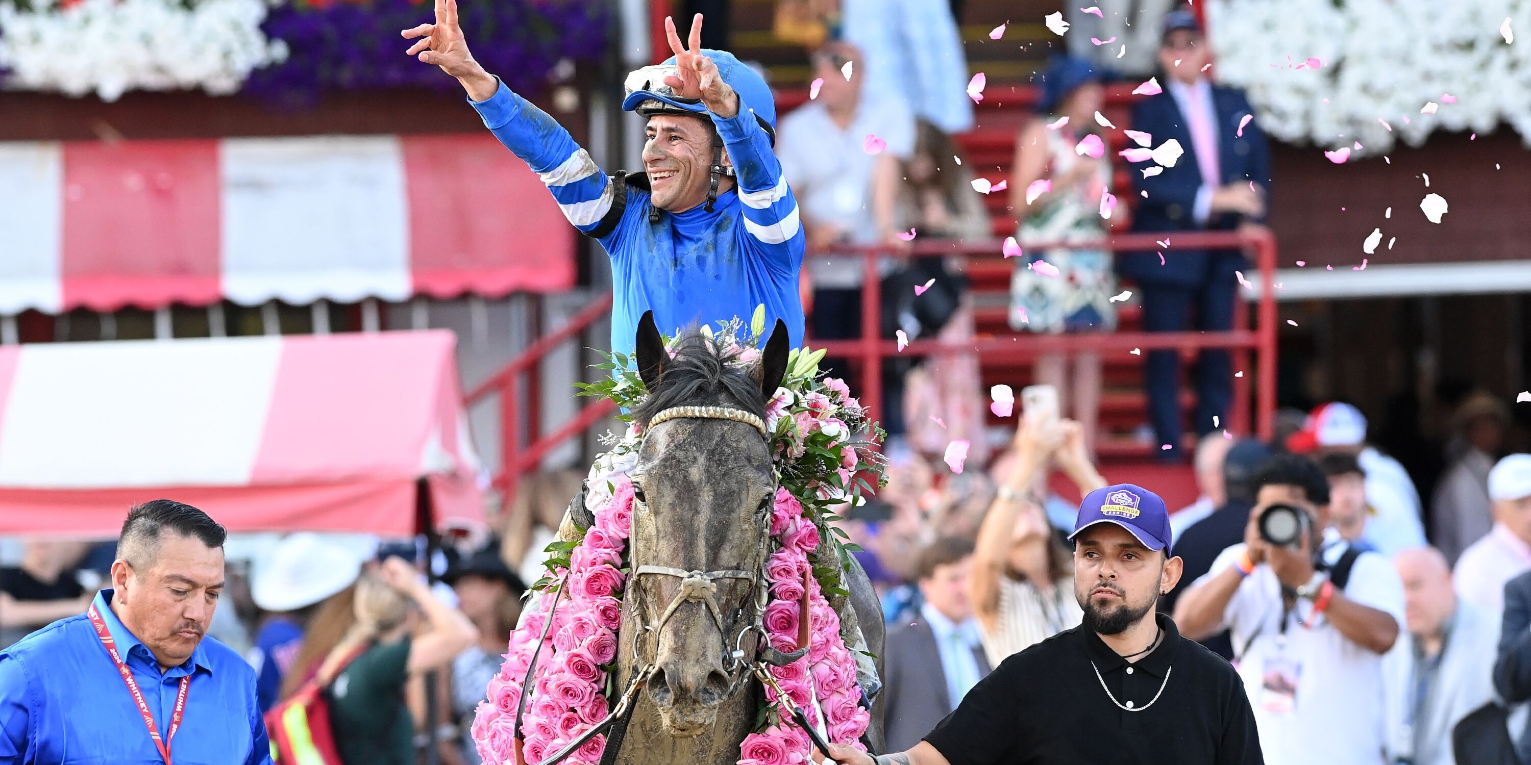 Sovereignty wins the Whitney Stakes at Saratoga.