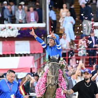 Sovereignty wins the Whitney Stakes at Saratoga.