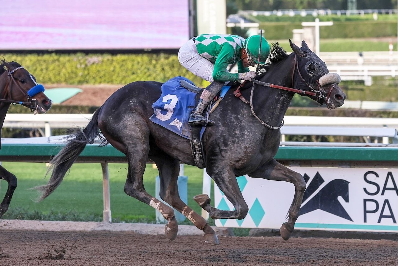 Start the Ride wins the California Chrome Cal Cup Derby at Santa Anita. 