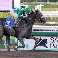 Start the Ride wins the California Chrome Cal Cup Derby at Santa Anita. 