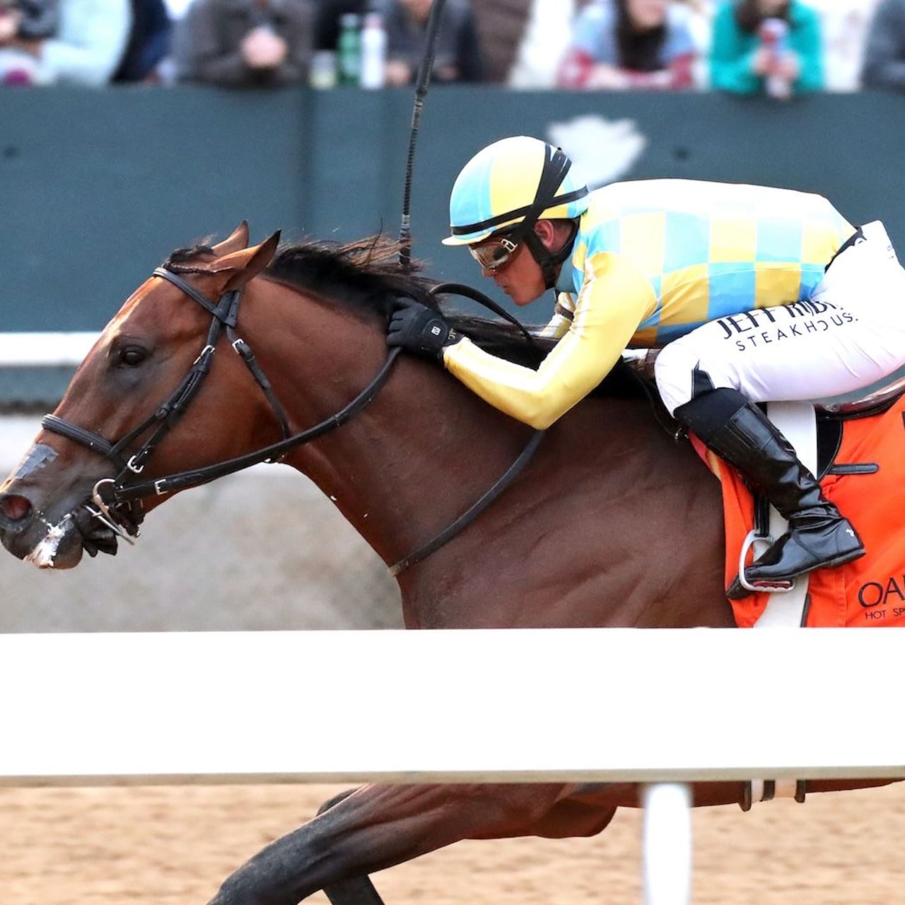 Strategic Risk wins the Smarty Jones at Oaklawn Park.