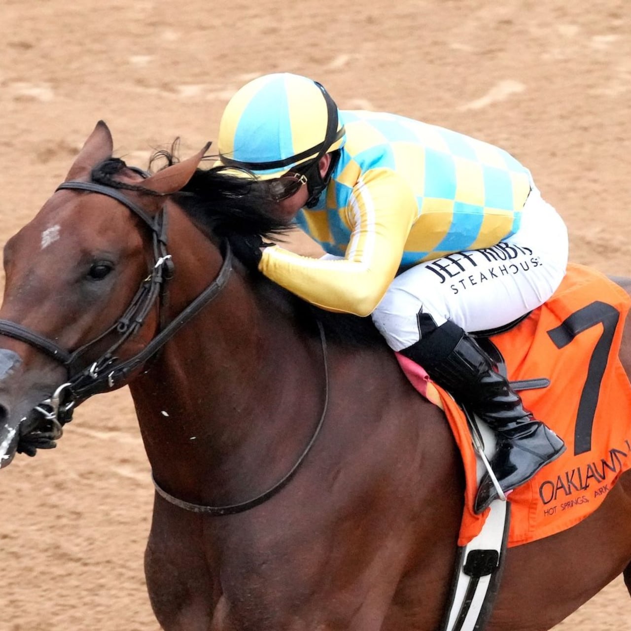 Strategic Risk wins the Smarty Jones at Oaklawn Park.