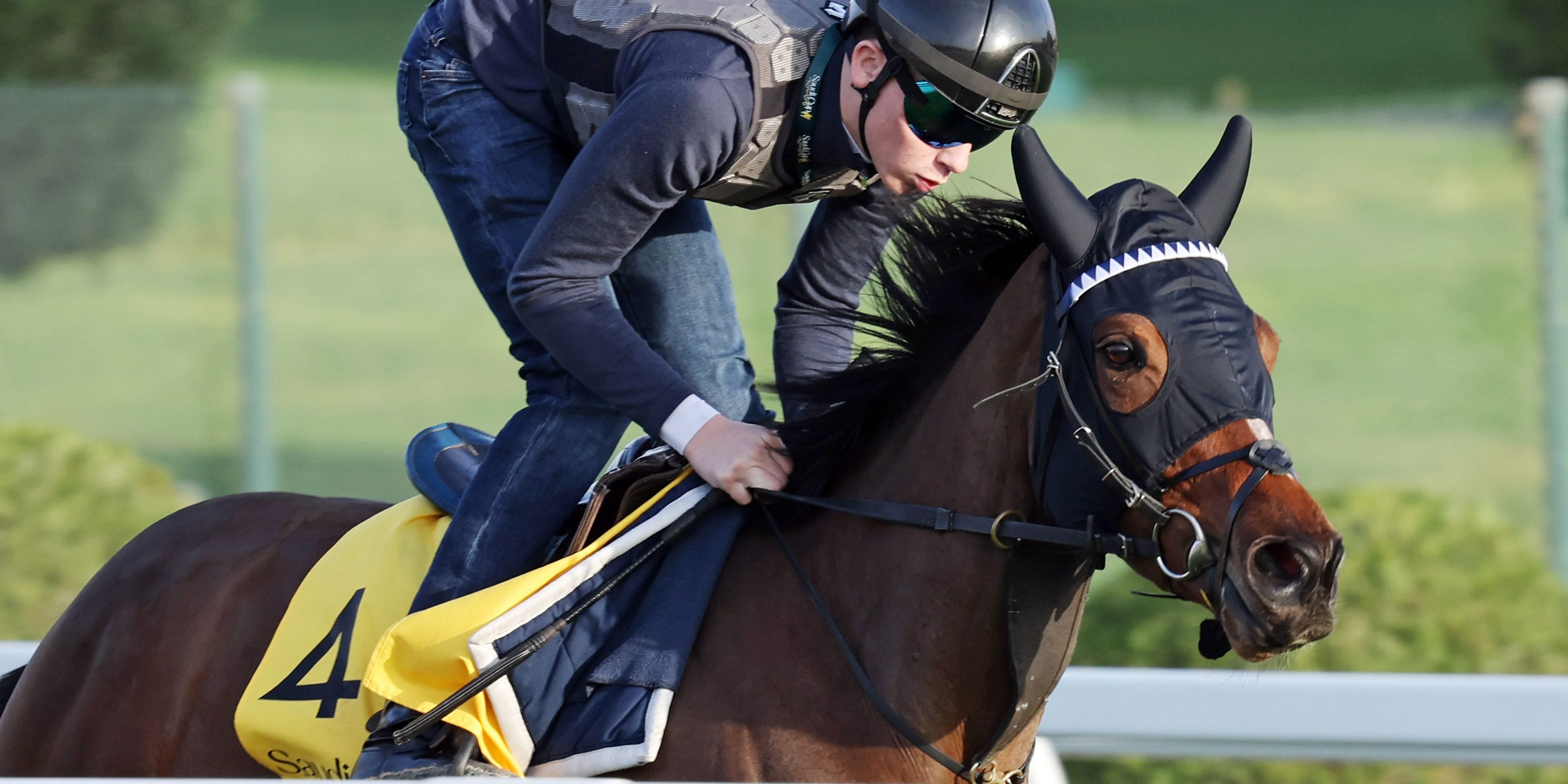 Survie exercising in Saudi Arabia ahead of the Neom Turf Cup (G1)
