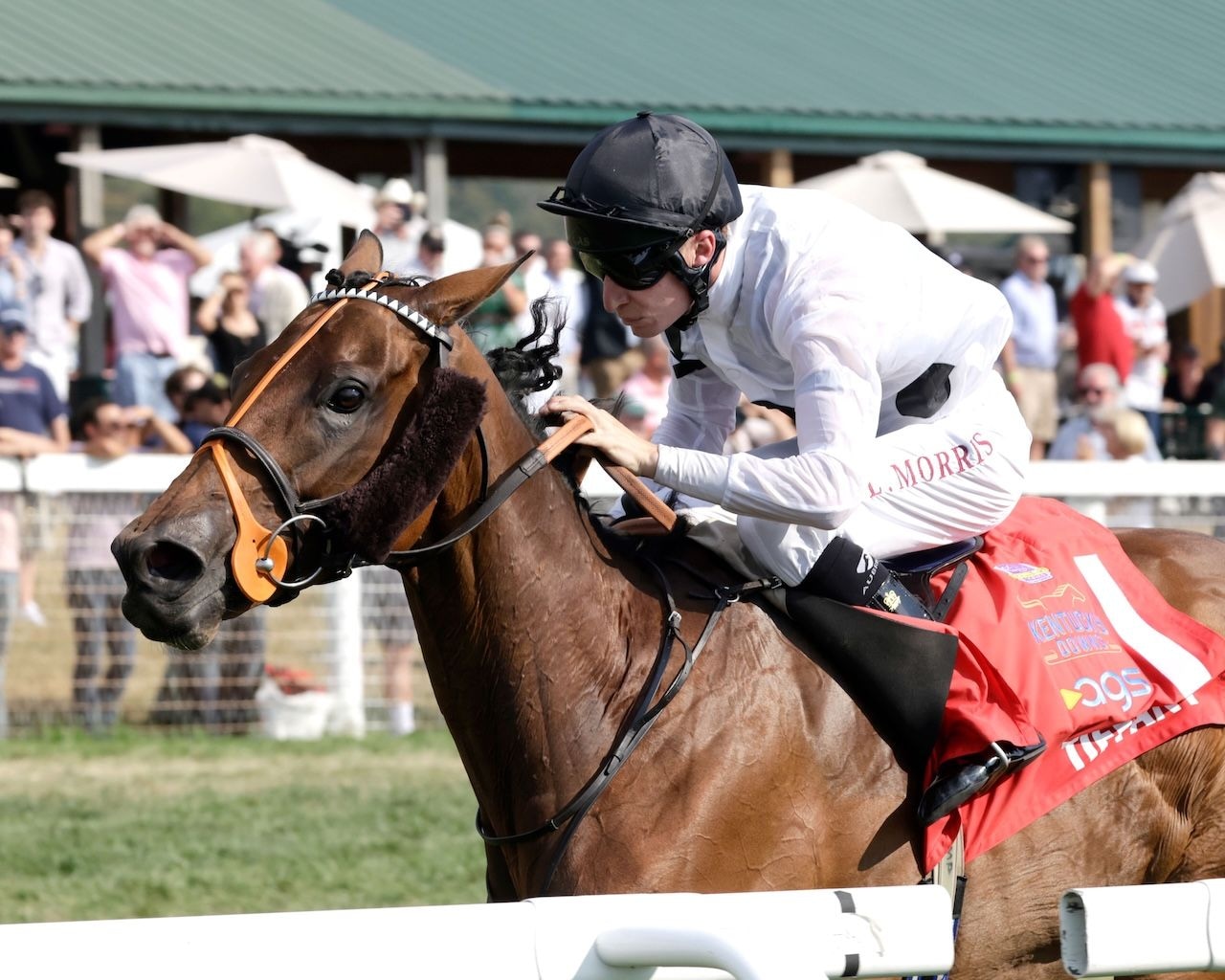 Tiffany wins the Kentucky Turf Cup Invitational at Kentucky Downs.