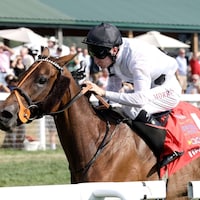 Tiffany wins the Kentucky Turf Cup Invitational at Kentucky Downs.