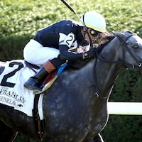 Time to Dazzle wins the Franklin Stakes (G2) at Keeneland. 
