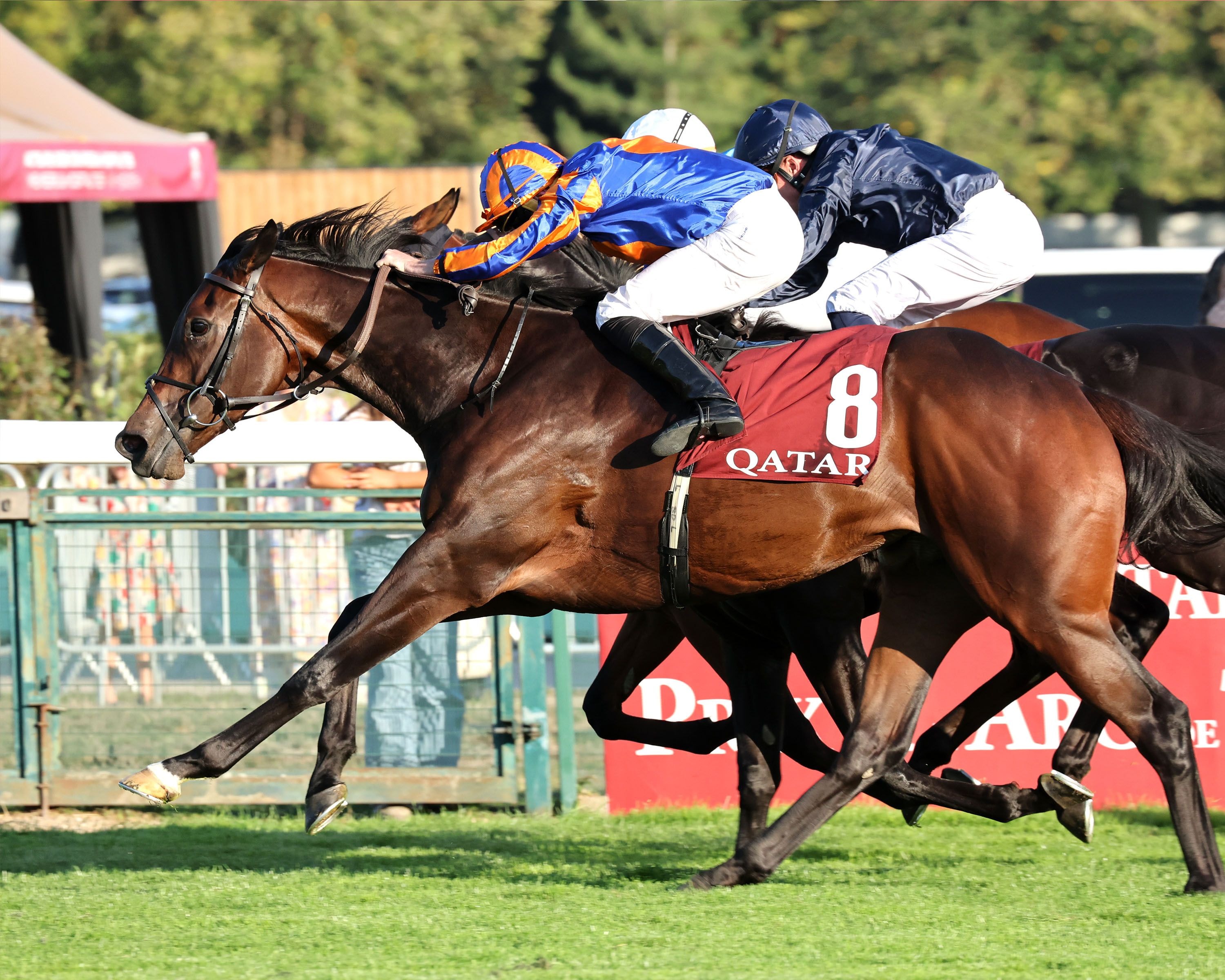 True Love gets up in a three-way photo in the Prix de la Foret (G1)