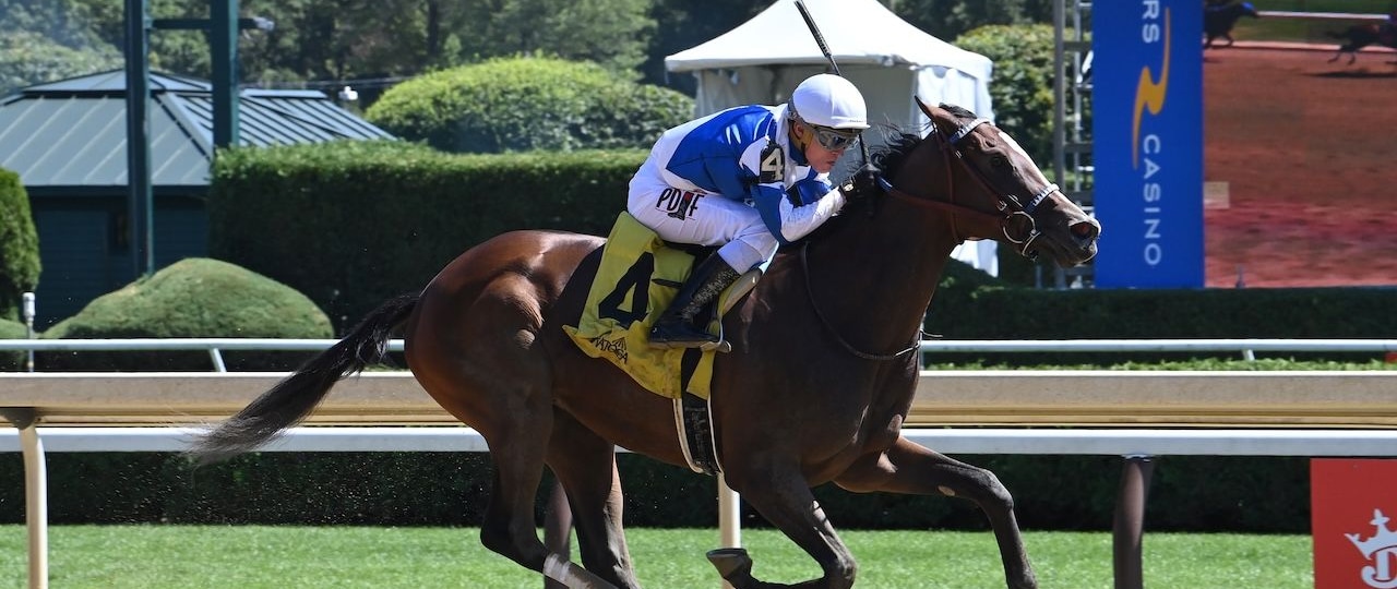 Taken By The Wind wins at Sartoga.