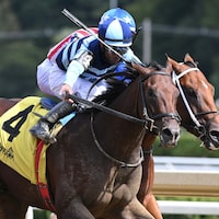 Talkin breaking his maiden at Saratoga.