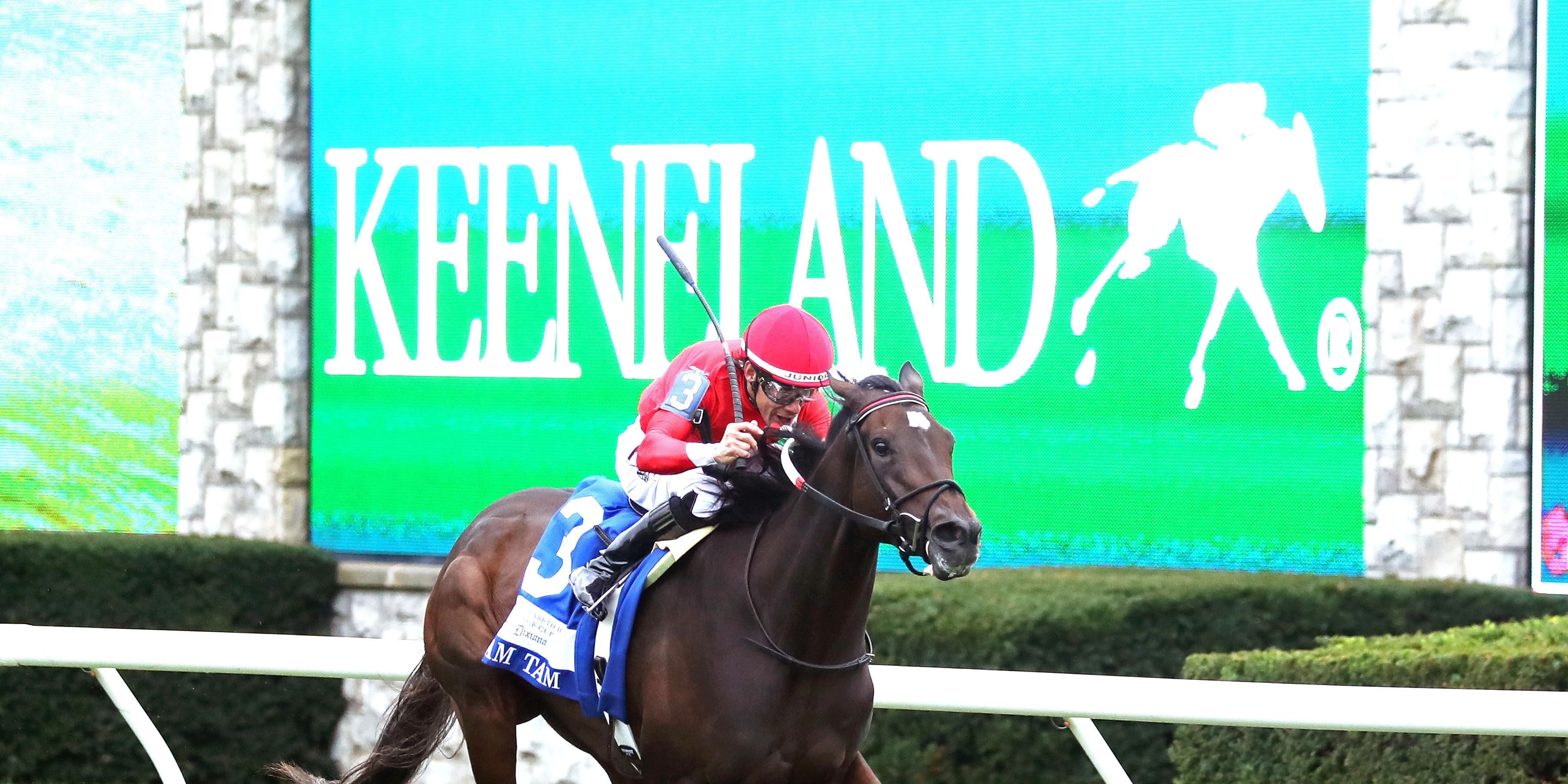 Tam Tam wins the Queen Elizabeth II Challenge Cup at Keeneland.