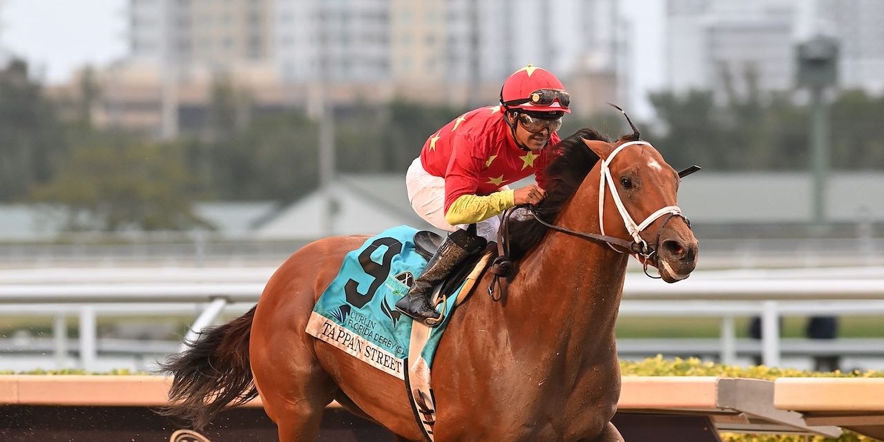 Tappan Street wins the Florida Derby at Gulfstream Park.