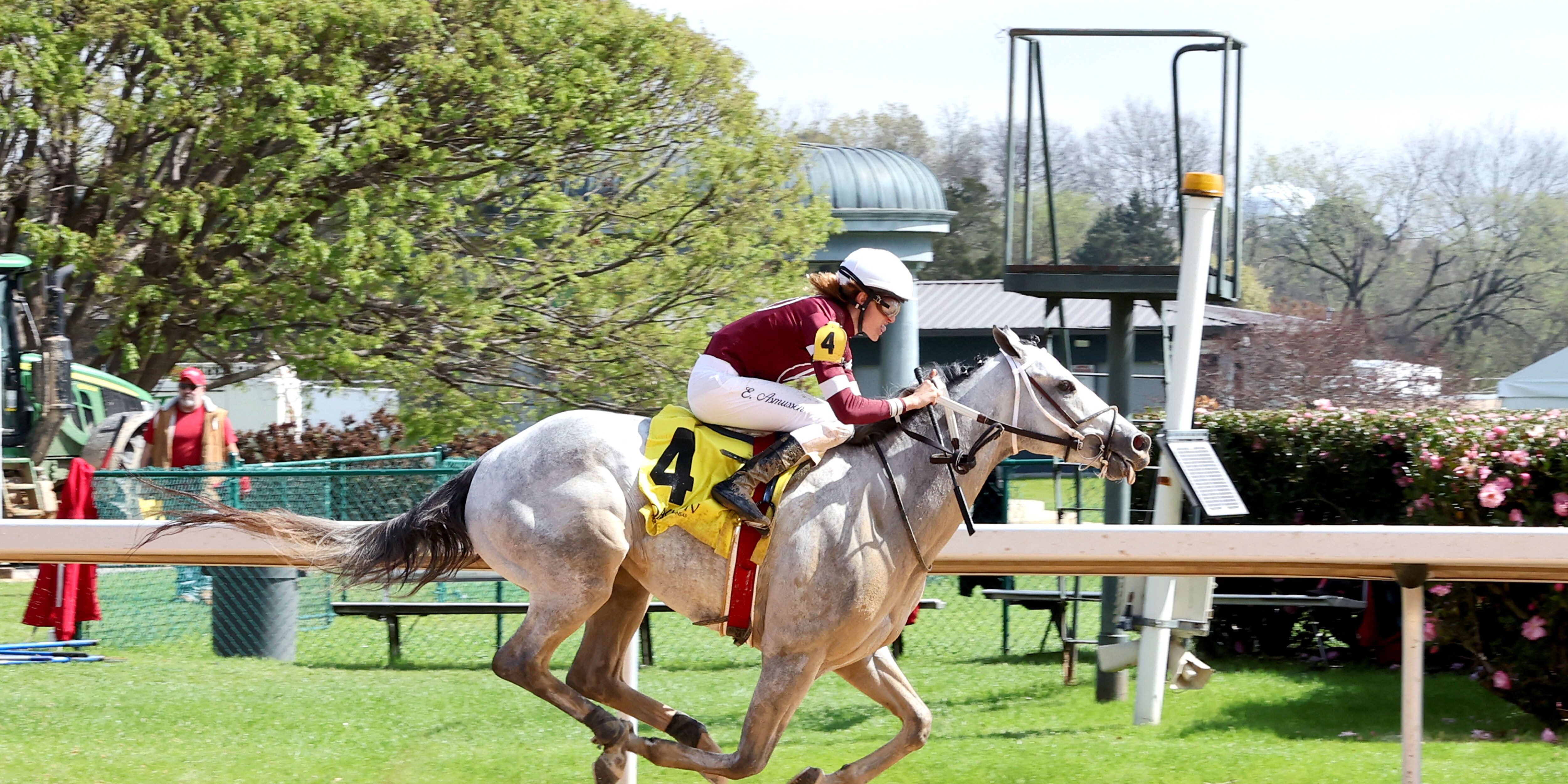 Taptastic winning his debut at Oaklawn Park