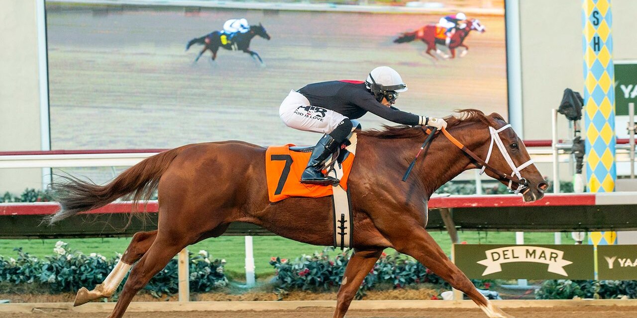 The Chosen Vron wins the Cary Grany Stakes at Del Mar
