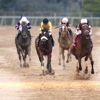 Thorpedo Anna wins the Azeri Stakes at Oaklawn Park.