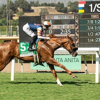 Thought Process wisn the Sufer Girl Stake at Santa Anita.