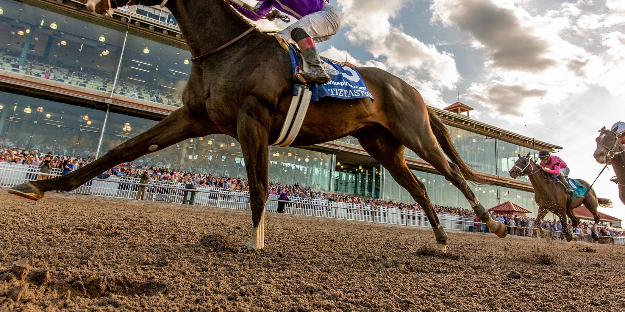 Tiztastic wins the Louisiana Derby at Fair Grounds. 