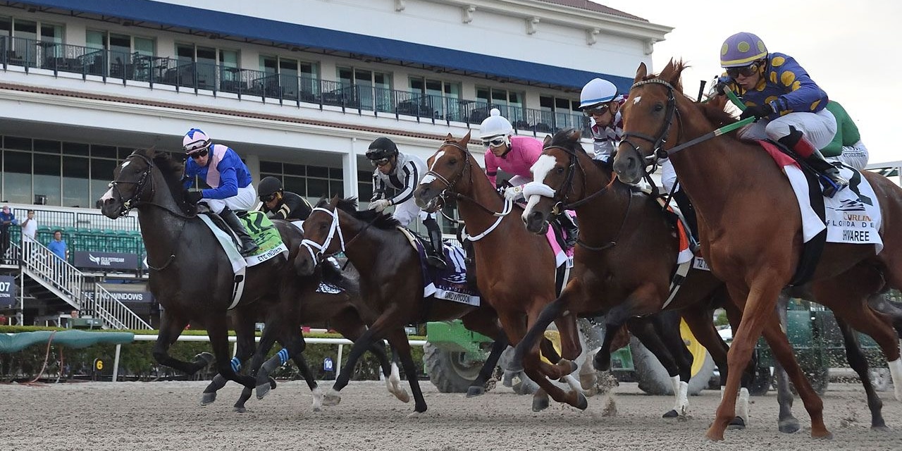 The start of the 2020 Florida Derby.