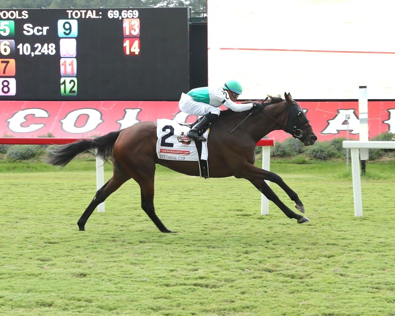 Truly Quality wins the Colonial Cup at Colonial Downs.