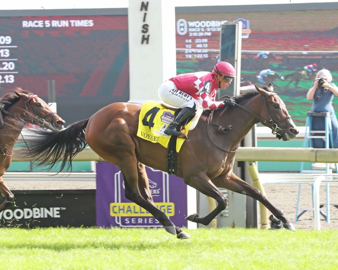 Voyager wins the Natalma Stakes. 