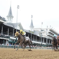 West Saratoga leading at Churchill Downs.