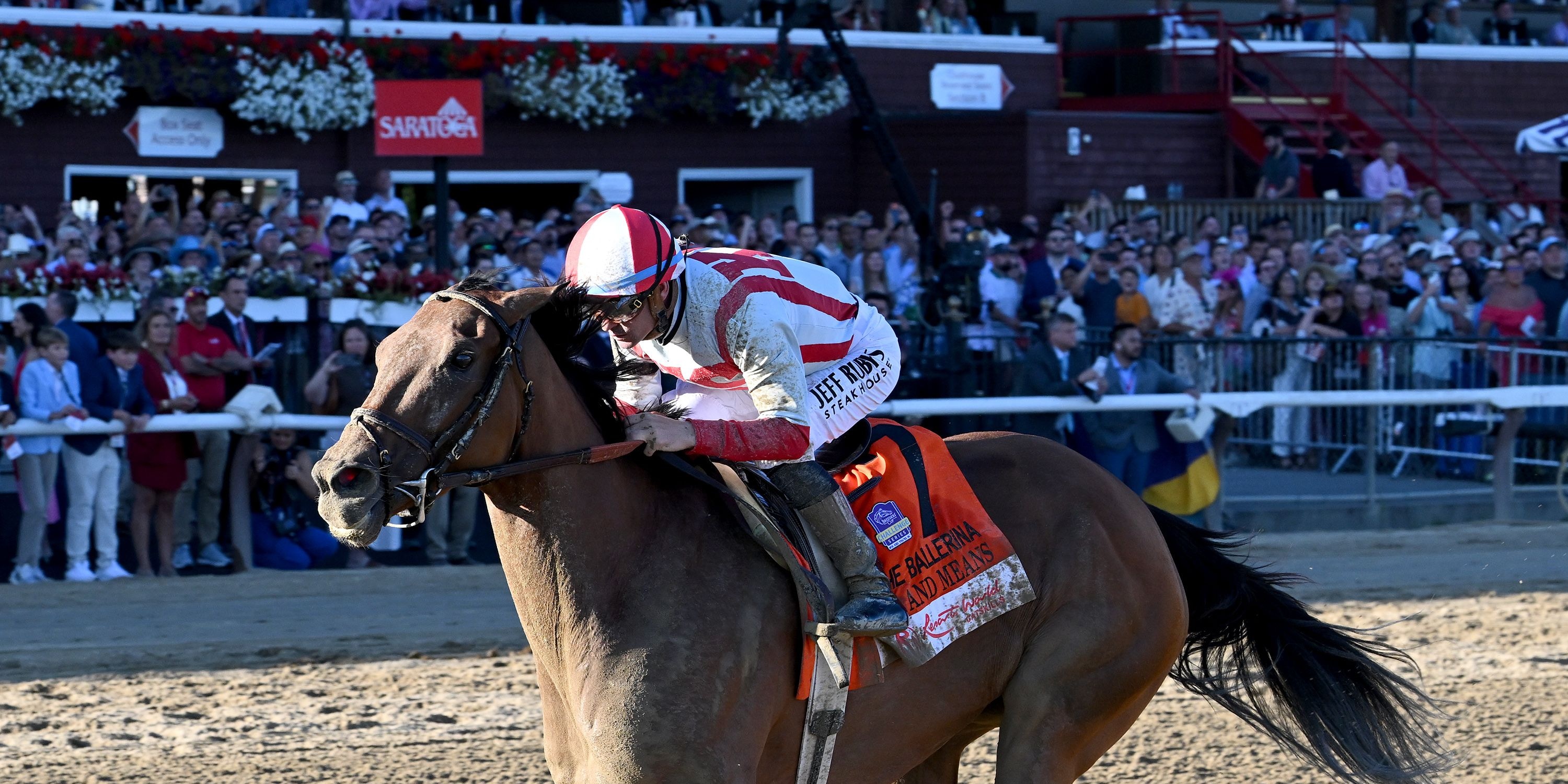 Ways and Means wins the Ballerina at Saratoga.