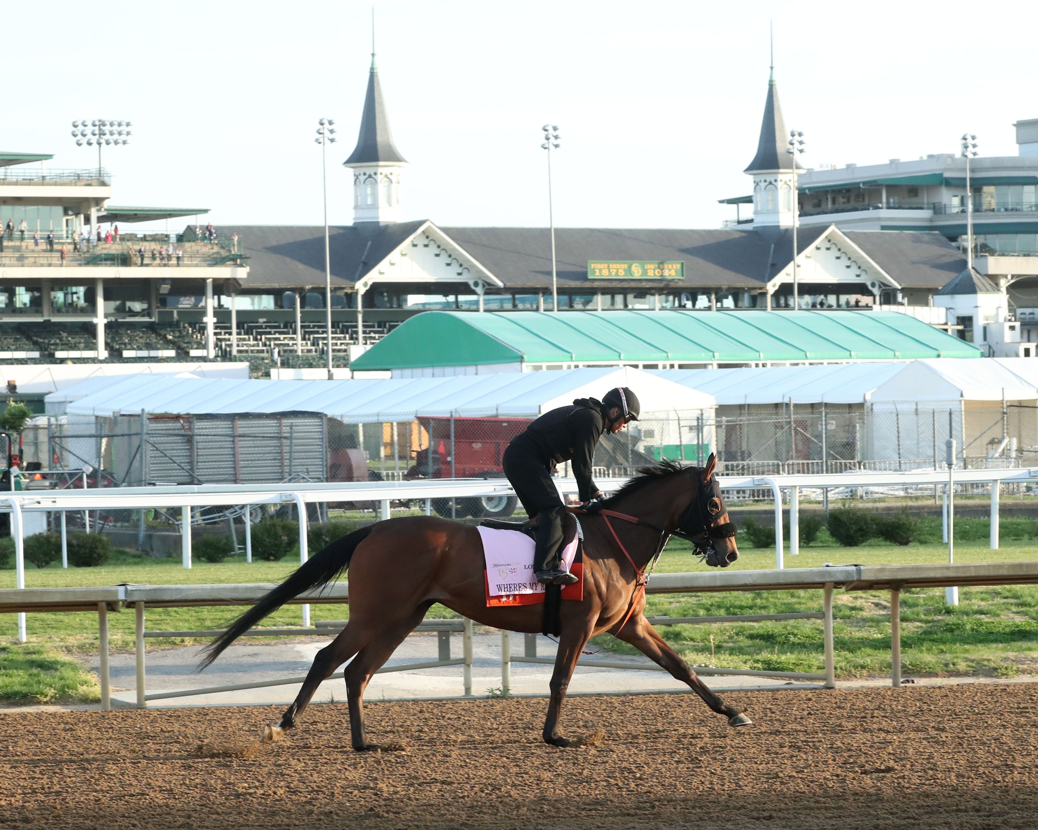 Where's My Ring doing a morning workout at Churchill Downs.