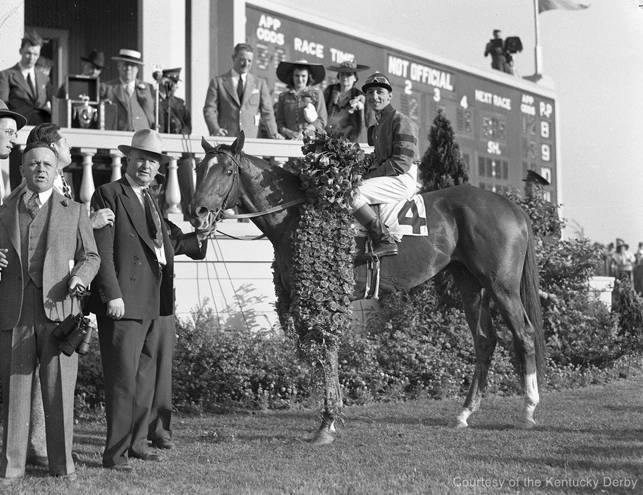 Whirlaway wins the 1941 Kentucky Derby (Photo courtesy of the Kentucky Derby/Churchill Downs)