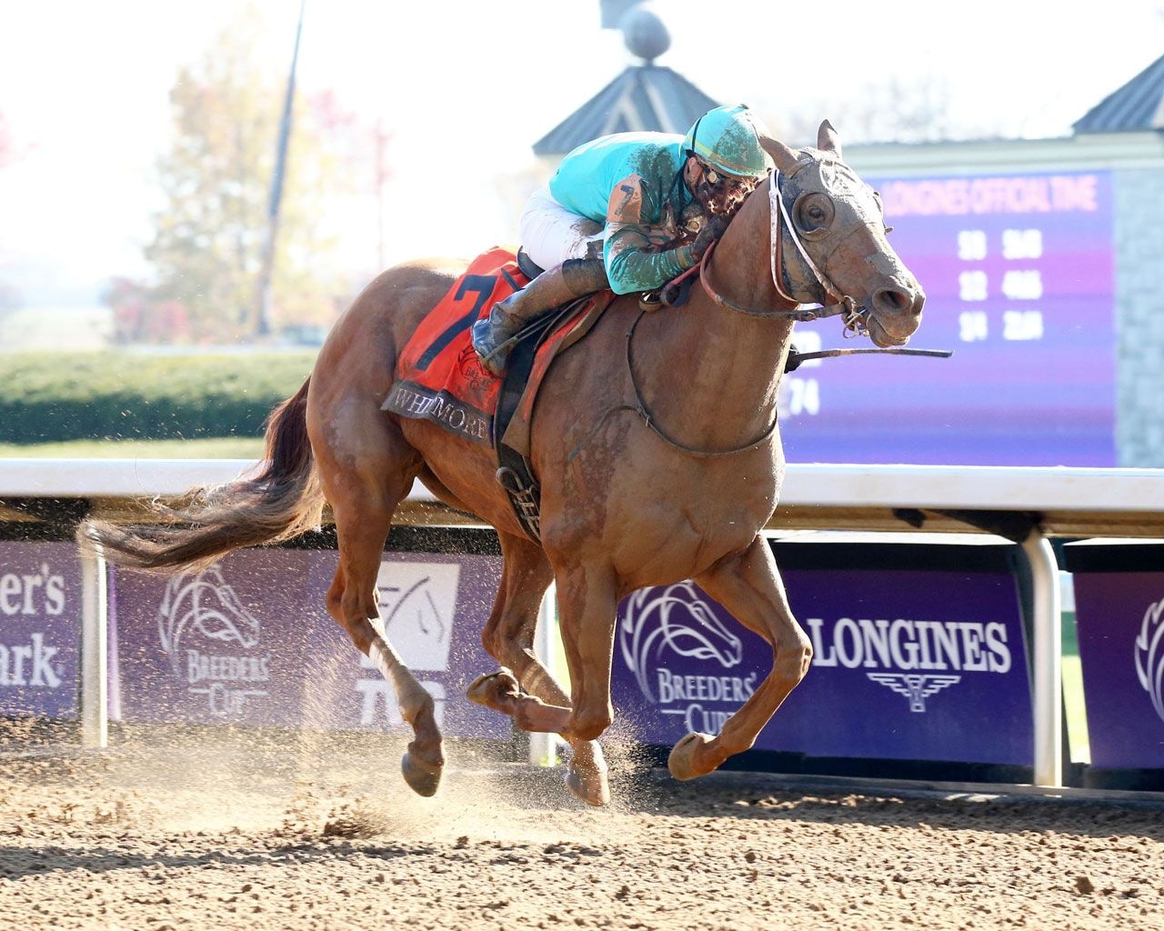 Whitmore winning the 2020 Breeders' Cup Sprint (G1) at Keeneland (Photo by Coady Photography)