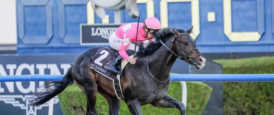 Wonder Dean edges clear in the UAE Derby (G2).